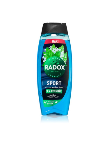 Radox Mineral Therapy душ-гел за мъже макси Mint & Sea Salt 450 мл.
