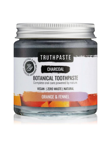 Truthpaste Charcoal натурална паста за зъби Fennel & Orange 100 мл.