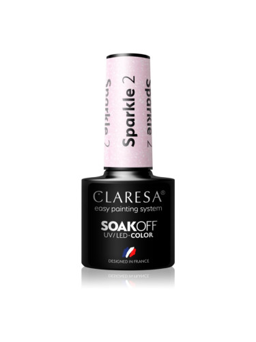 Claresa SoakOff UV/LED Color Sparkle гел лак за нокти цвят 2 5 гр.
