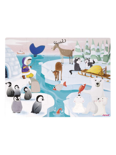 Janod Tactile Puzzle пъзел Life On The Ice 2 y+ 20 бр.