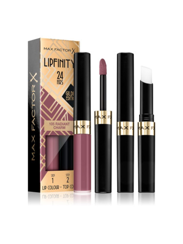 Max Factor Lipfinity Gilded Edition дълготрайно червило с балсам цвят 105 Radiant Charm 4,2 гр.