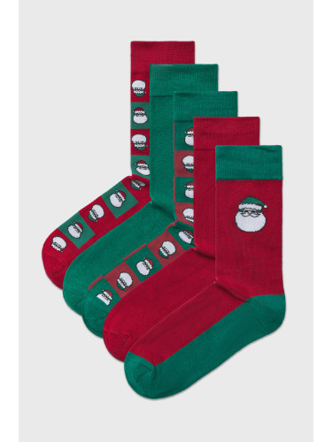 5PACK чорапи JACK AND JONES Santa по-дълги