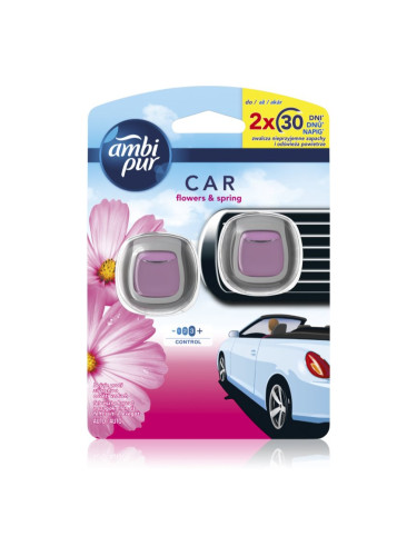 AmbiPur Car Flowers&Spring ароматизатор за въздух за колата 2x2 мл.