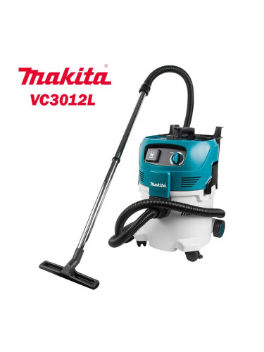 Прахосмукачка електрическа за сухо и мокро почистване Makita VC3012L, 1200W, 24 л