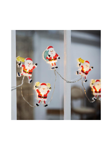 Solight 1V251 - LED Коледни лампички с вендузи 6xLED/2xAA 1,2м топло бели Дядо Коледа