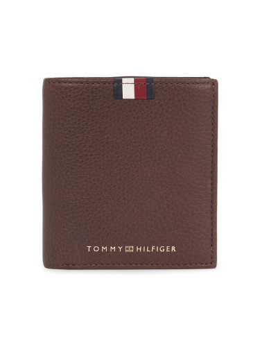 Tommy Hilfiger Мъжки портфейл Th Corp Leather Trifold AM0AM11597 Кафяв