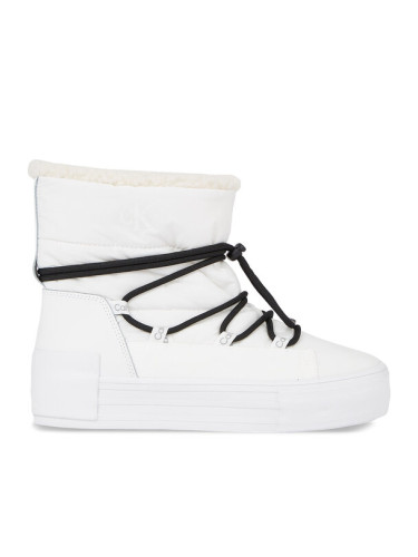 Calvin Klein Jeans Сникърси Bold Vulc Flatf Snow Boot Wn YW0YW01181 Бял