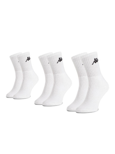 Комплект 3 чифта дълги чорапи мъжки Kappa 704304 Бял