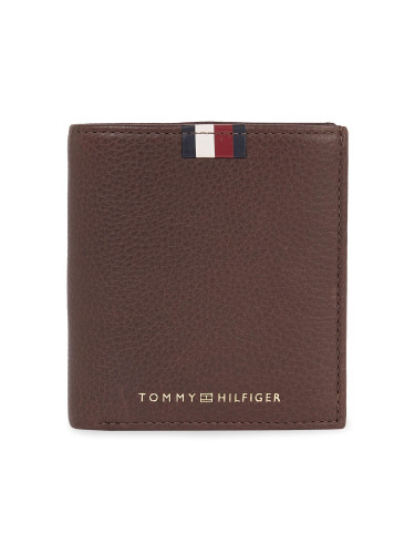 Мъжки портфейл Tommy Hilfiger Th Corp Leather Trifold AM0AM11597 Кафяв