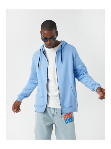 Koton Zipper Hooded Sweatshirt