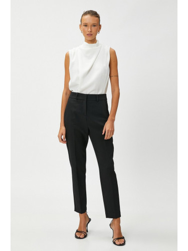 Koton Crop Cigarette Trousers Straight Leg