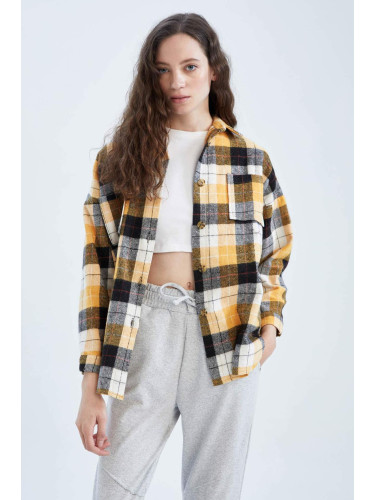 Košeľa s dlhým rukávom DEFACTO Flannel