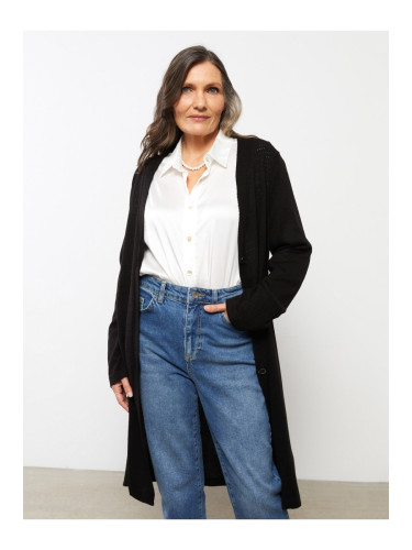 LC Уайкики жените v-образно деколте прав дълъг ръкав трикотаж жилетка