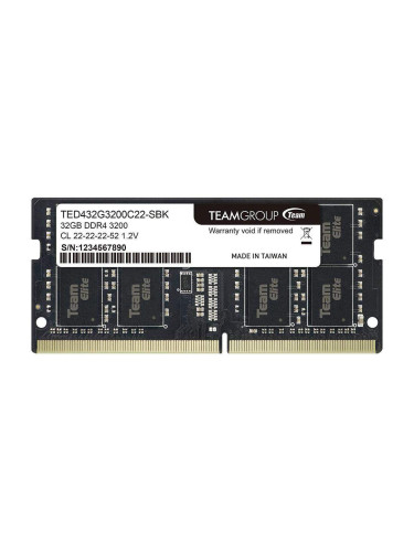 Памет Team Group Elite DDR4 SO-DIMM 32GB 3200MHz CL22 1.2V TED432G3200C22-S01