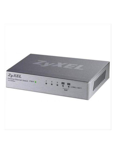 Суич 5-портов ZyXEL GS-1200-5HPV2, Web Managed, Gigabit, PoE