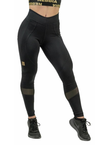 Nebbia High Waist Push-Up Leggings INTENSE Heart-Shaped Black/Gold XS Фитнес панталон