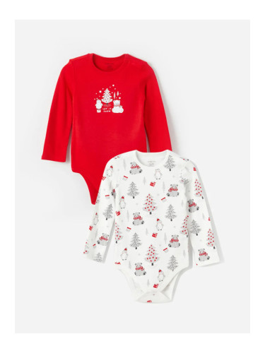 LC Waikiki Printed Baby Boy Snap Fastener Body 2 Pack
