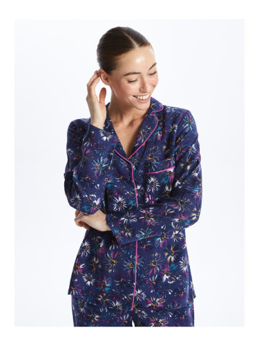 LC Waikiki Shirt Collar Floral Long Sleeve Women's Pajama Set