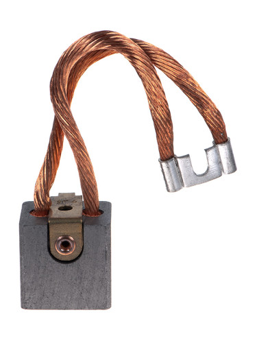 Четка въглено-графитна, ЕГ4,  25x32x32 mm с двоен страничен извод, накрайник тип вилица 5 mm