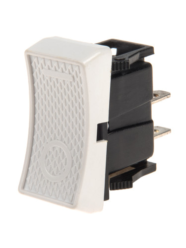 Rocker превключвател, 2 позиции, OFF-ON, 3A/250VAC, отвор 29x13mm, 2 извода, бял