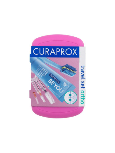 Curaprox Travel Ortho Pink Четка за зъби Комплект