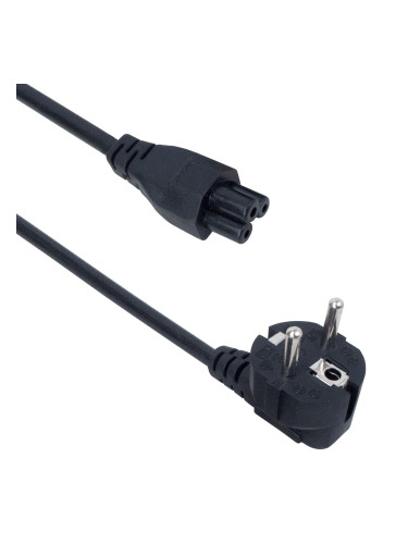 Захранващ кабел DeTech, За лаптоп, CEE 7/7 - IEC C5 F, 150бр., 1.5m - 18362