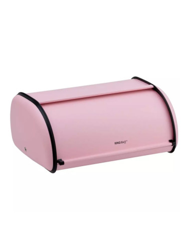 Кутия за хляб Kinghoff KH 1756, 36 см, Лека и здрава конструкция, Розов, Стомана