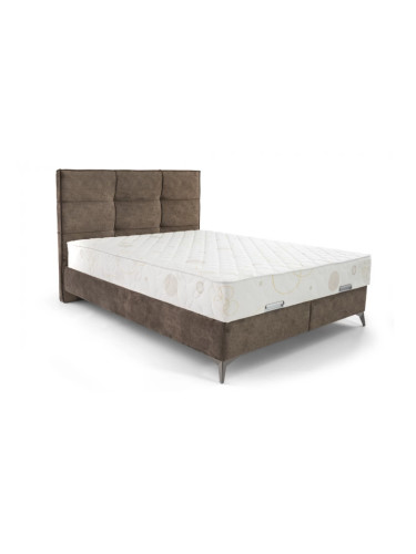 Тапицирано легло Боксспринг, кафяво, Avalon