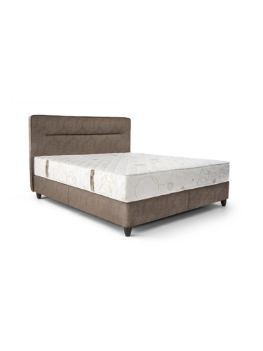 Тапицирано легло Боксспринг, кафяво, Lion