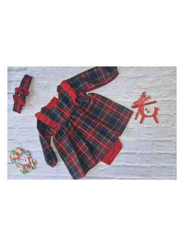 Коледна бебешка рокля Christmas Lace