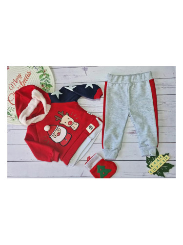 Коледен комплект за момче с вата Santa