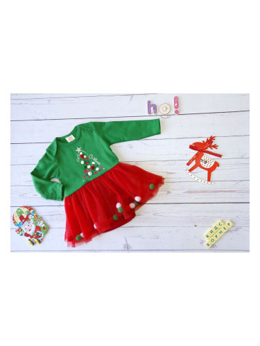 Коледна рокля за бебе Christmas Time