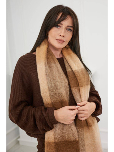 6060 Women's scarf brown + camel