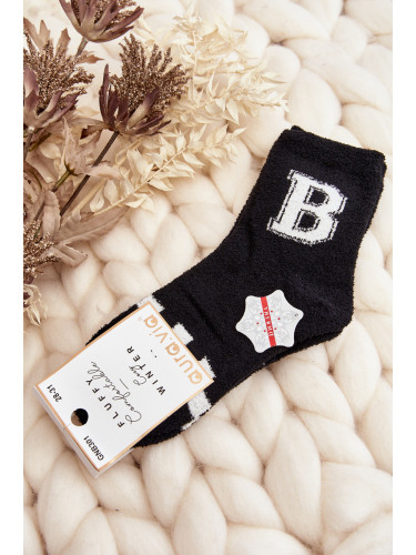 Aura.via Топли черни младежки чорапи