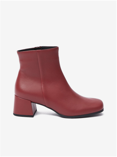 Burgundy women's leather ankle boots Högl Lou - Women