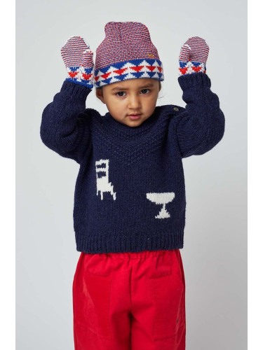 Детски шапка и ръкавици Bobo Choses в бордо