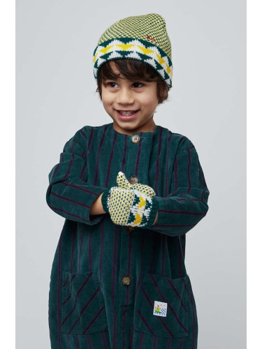 Детски шапка и ръкавици Bobo Choses в зелено