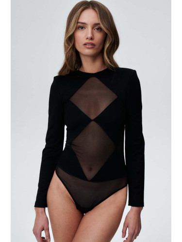 Блуза Undress Code Girl Crush в черно с изчистен дизайн