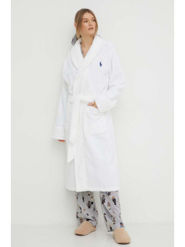 Памучен халат Polo Ralph Lauren в бяло 4P0008