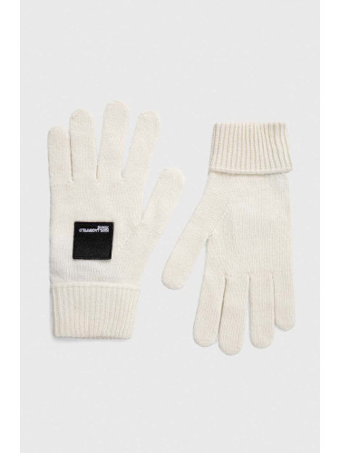 Ръкавици с кашмир Karl Lagerfeld Jeans в бяло
