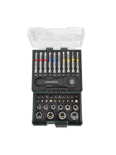 Гедоре 41 части, 1/4", RockForce RF-2411-5, мини