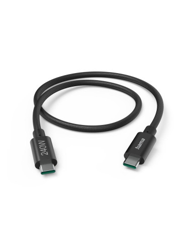 Кабел за зареждане Hama "Full-Featured" USB-C - USB-C, 240 W, USB 3.2 Gen1, 5Gbit/s, 1,5 m