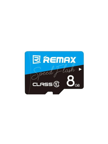 Карта памет Remax Speed Flash, Micro SD, 8GB, Class 10, Син - 62056