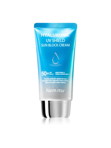 Farmstay Hyaluronic UV Shield Sun Block Cream защитен крем за лице с хиалуронова киселина SPF 50+ 70 гр.