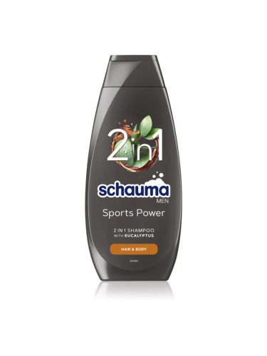 Schwarzkopf Schauma MEN душ гел и шампоан 2 в 1 за мъже Sports Power 400 мл.
