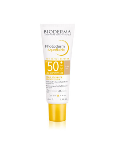 Bioderma Photoderm Aquafluid защитен крем за лице SPF 50+ цвят Claire 40 мл.