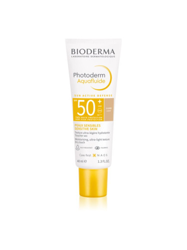 Bioderma Photoderm Aquafluid защитна тонирана течност за лице SPF 50+ цвят Claire 40 мл.