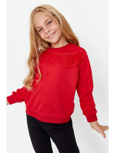 Trendyol Sweatshirt - Red - Regular fit