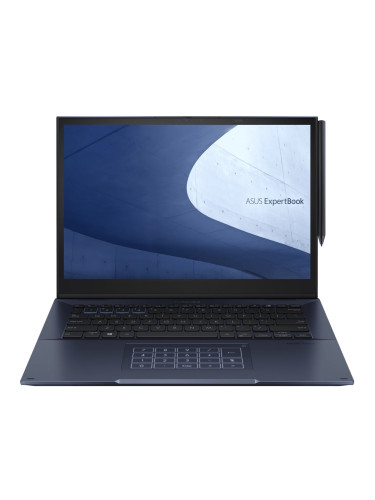 Лаптоп Asus ExpertBook B7 Flip B7402FEA-5G-BG73D0 (90NX0481-M00YN0), четириядрен Intel Core i7-1195G7 2.9/5.0GHz, 14" (35.56cm) WQXGA Anti-Glare Touch дисплей (HDMI&mDP), 16GB DDR4, 1TB SSD NVMe, 2x Thunderbolt 4, Free DOS, 1.44kg