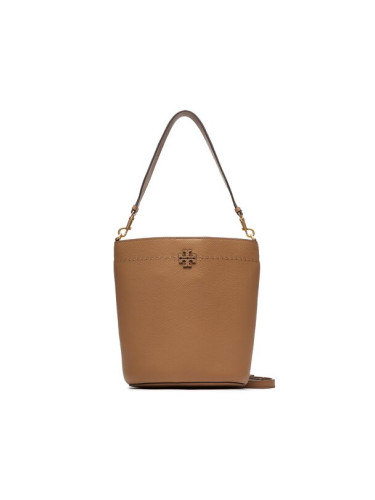 Tory Burch Дамска чанта McGraw Bucket Bag 143544 Кафяв